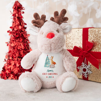 Personalised My First Christmas Reindeer Toy With Name, 2 of 2