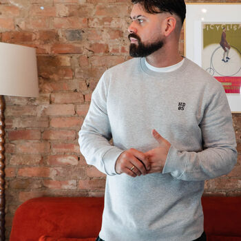 Unisex Embroidered Stacked Year Initials Sweatshirt, 2 of 4