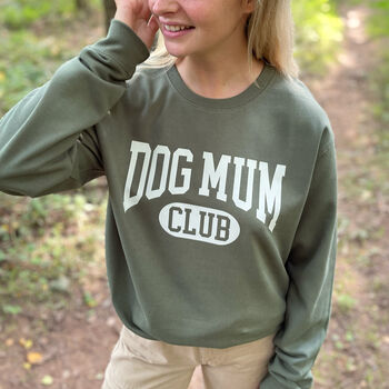 Dog Mum Club University Style Slogan Sweatshirt, 3 of 12