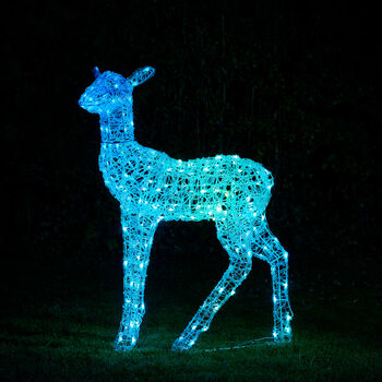 Twinkly Smart LED Outdoor Acrylic Christmas Doe Figure, 2 of 12