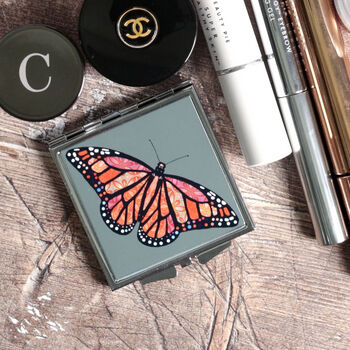 Butterfly Compact Mirror And Lens Cloth Set, 4 of 11