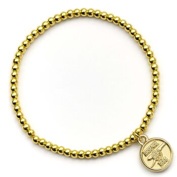 Arsenal Football Club Gold Finish Ballbead Bracelet, 3 of 3