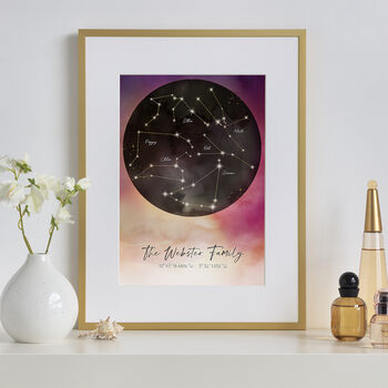 Personalised Family Constellation Clouds Print, 4 of 8