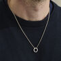 Personalised Men's Mini Quote Circle Necklace, thumbnail 5 of 10