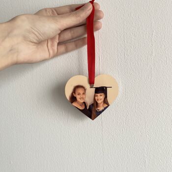 Personalised Photo Heart Christmas Tree Decoration, 3 of 3