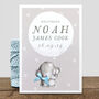Personalised Elephant New Baby Card, thumbnail 2 of 3