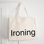 Simple Text Bag To Carry Ironing, thumbnail 1 of 4