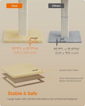 Cat Scratching Post With Plush Perch And Sisal Pole, 10 of 10