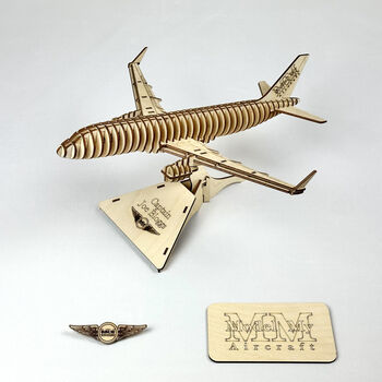 Airbus A320 Ceo Winglet Model Plane Personalised Wooden Kit, 8 of 12