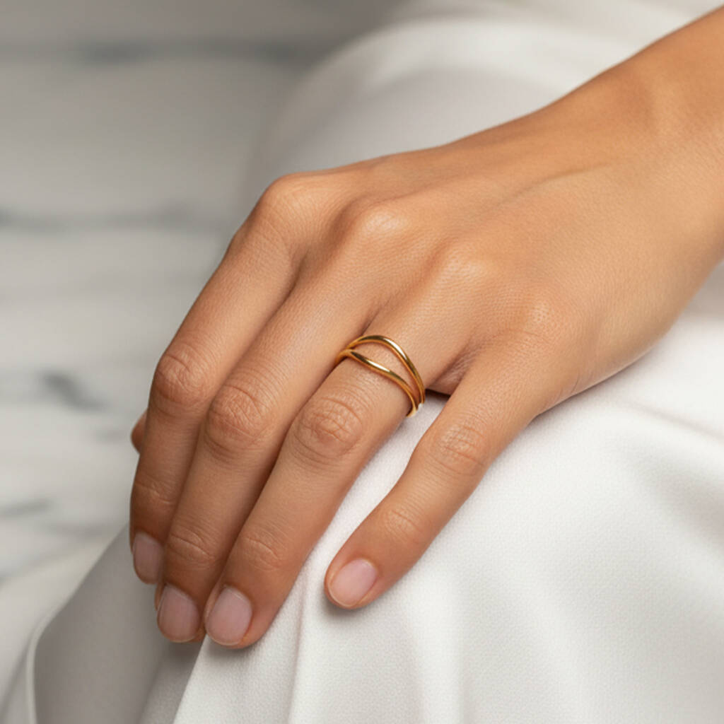 Adjustable Ring In 18k Gold, Women's Minimalist Jewellery, 1 of 5
