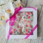 Pink Floral Biscuits Luxury Gift Box, Eight Pieces, thumbnail 6 of 9