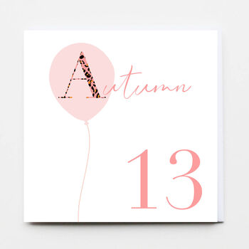 Happy Birthday Age Balloon Greeting Card, 2 of 3