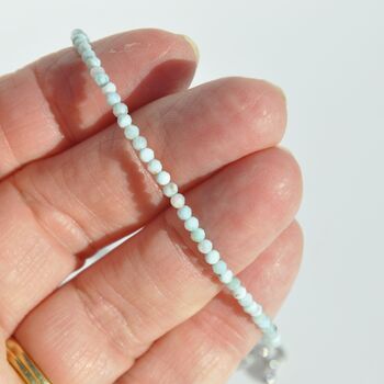 Dainty Gemstone Beaded Boho Summer Anklet, 5 of 9