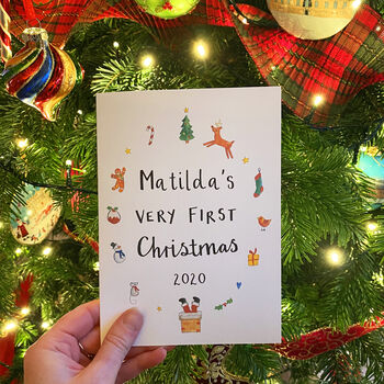 Personalised Baby's Very 1st Christmas Card, 2 of 5