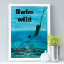 Swimming Print, thumbnail 3 of 10