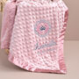 New Born Baby Girl Personalised Blanket, thumbnail 1 of 10