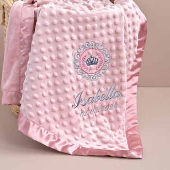 New Born Baby Girl Personalised Blanket, 7 of 12