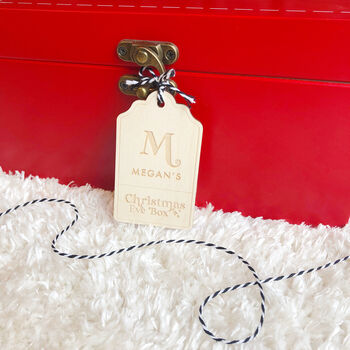 Personalised Initial Christmas Eve Box Tag, 3 of 6