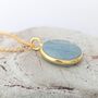 The Circle Aquamarine March Birthstone Necklace, Gold, thumbnail 6 of 7