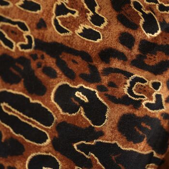 Personalised Leopard Spot Gold Foil Print Scarf, 4 of 12