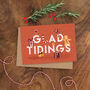'Glad Tidings' Illustrated Greeting Card, thumbnail 1 of 2