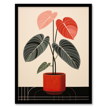Red Rubbers Plant Lovers Modern Wall Art Print, 5 of 6
