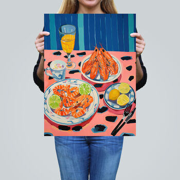 Party Shrimp Seafood Kitchen Foodie Wall Art Print, 2 of 6