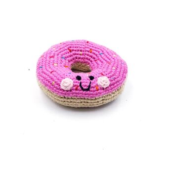 Handmade Doughnut Pink Fair Trade Toy, 2 of 4