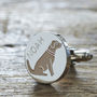 Daddy And Me Golden Retriever Cufflinks And Tag, thumbnail 4 of 8