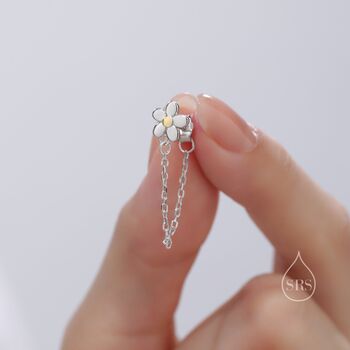 Sterling Silver Daisy Chain Jacket Earrings, 3 of 10