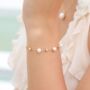 Pearl Station Bracelet In Sterling Silver And Gold Vermeil, thumbnail 6 of 10