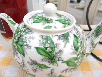 Two Cup Teapot In Lily Of The Valley Design, 6 of 6