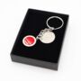 Personalised Cricket Ball Key Chain/Keyring, thumbnail 3 of 6