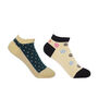 Peace Beige And Organic Polka Beige Women's Trainer Socks, thumbnail 1 of 5