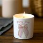 'Christmas Bow' Personalised Jar Candle Gift For Her, thumbnail 1 of 2