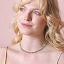 Green Semi Precious Stone Heishi Beaded Necklace Gold, thumbnail 4 of 5