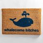 Whalecome Whale Blue Print Doormat, thumbnail 2 of 4