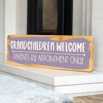 Grandchildren Welcome Sign Gift For Grandparents, 6 of 7