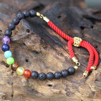 Gold Plated Chakra Gemstone Bracelet, 3 of 3
