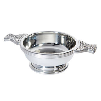 Pewter Quaich With Thistle Design, 2 of 8
