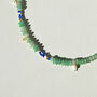Green Gemstone Bead And Pearl Charms Necklace, thumbnail 5 of 5