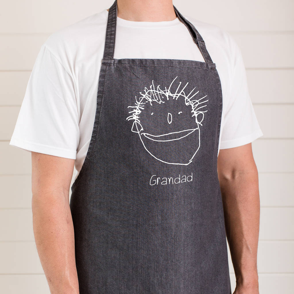 Personalised Dads Apron With Child's Drawing By lukedrewthis ...