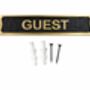 Classic Brass Guest Room Door Name Plate Plaque With Black Finish, thumbnail 1 of 3