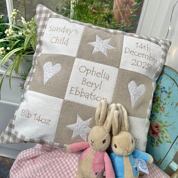 Personalised Natural Memory Cushion**, 2 of 9
