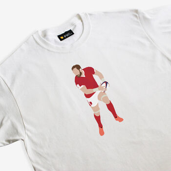 Alun Wyn Jones Wales Rugby T Shirt, 4 of 4