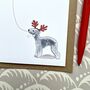 Bedlington Terrier Christmas Card, thumbnail 2 of 2