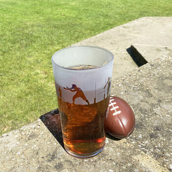 Rugby Etched Pint Glass, 4 of 4