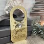 Gold Santa Stop Here Sign Personalised For Children, thumbnail 1 of 10