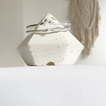Duo Dot Sterling Silver Ring, 5 of 6