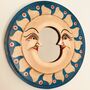 Celestial Moon Mini Wooden Handmade Decorative Mirror, thumbnail 3 of 8